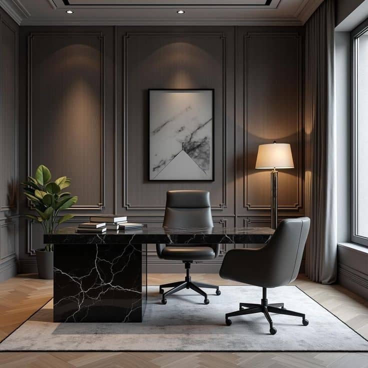 صندلی اداری پارچه ای طراحی ساده و به دور از شلوغی بصری